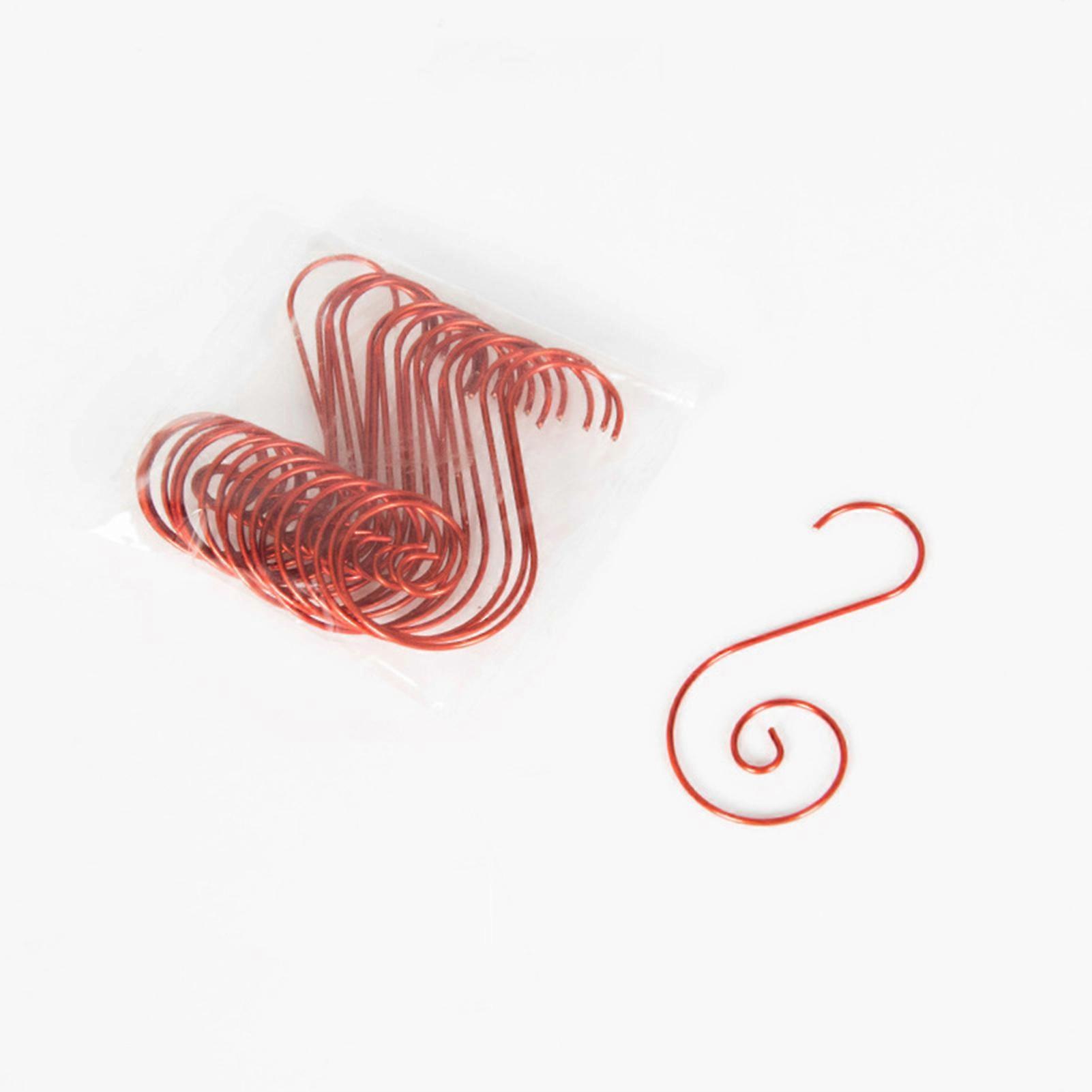 Christmas Ornament S Hooks Gold/Silver/Green/Red Heavy Duty Ornament Hooks Set for Christmas Tree Decoration