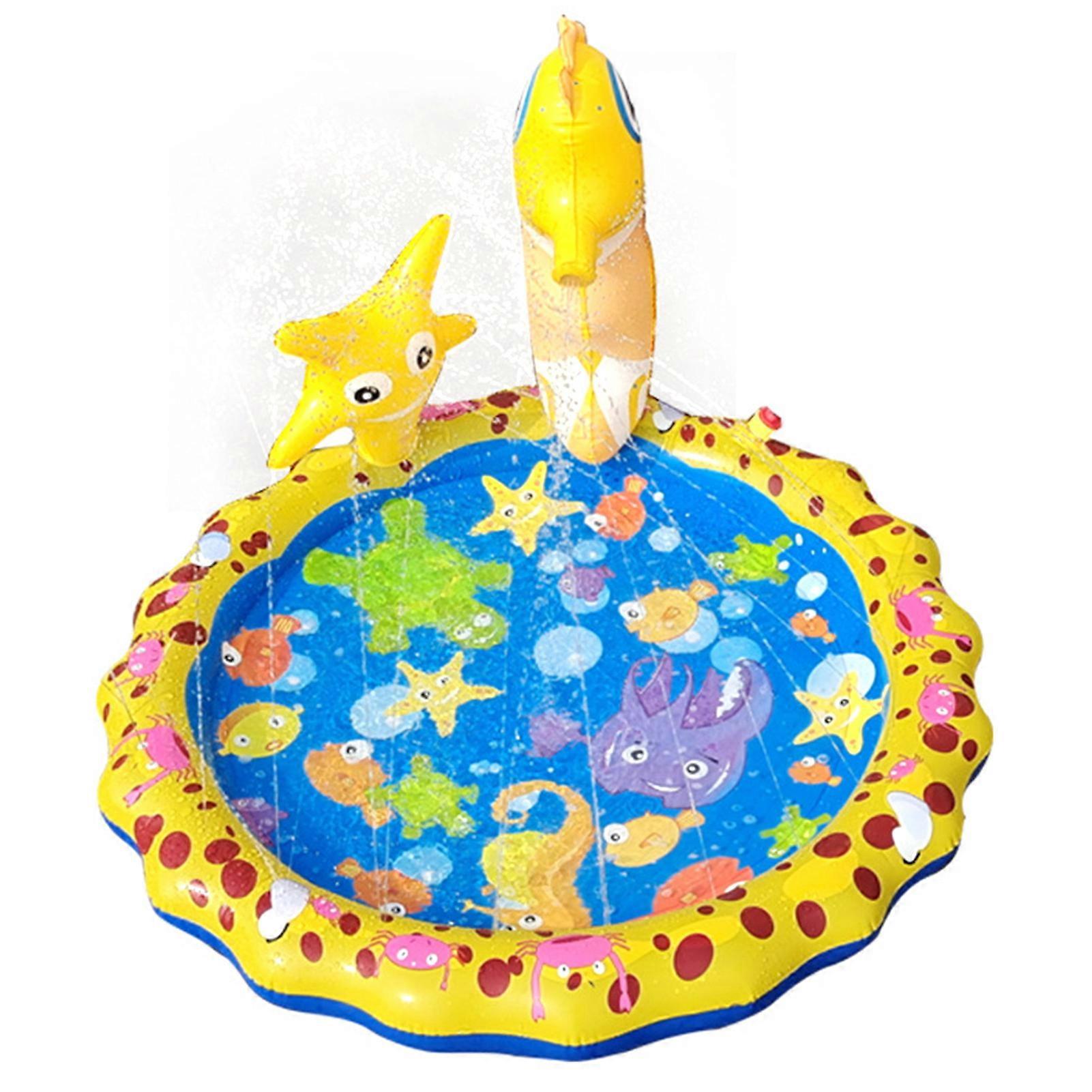Sprinkler Pad for Kids with Thickened PVC Material & Eco-friendly and Durable for Outdoor Activities Backyards Beaches