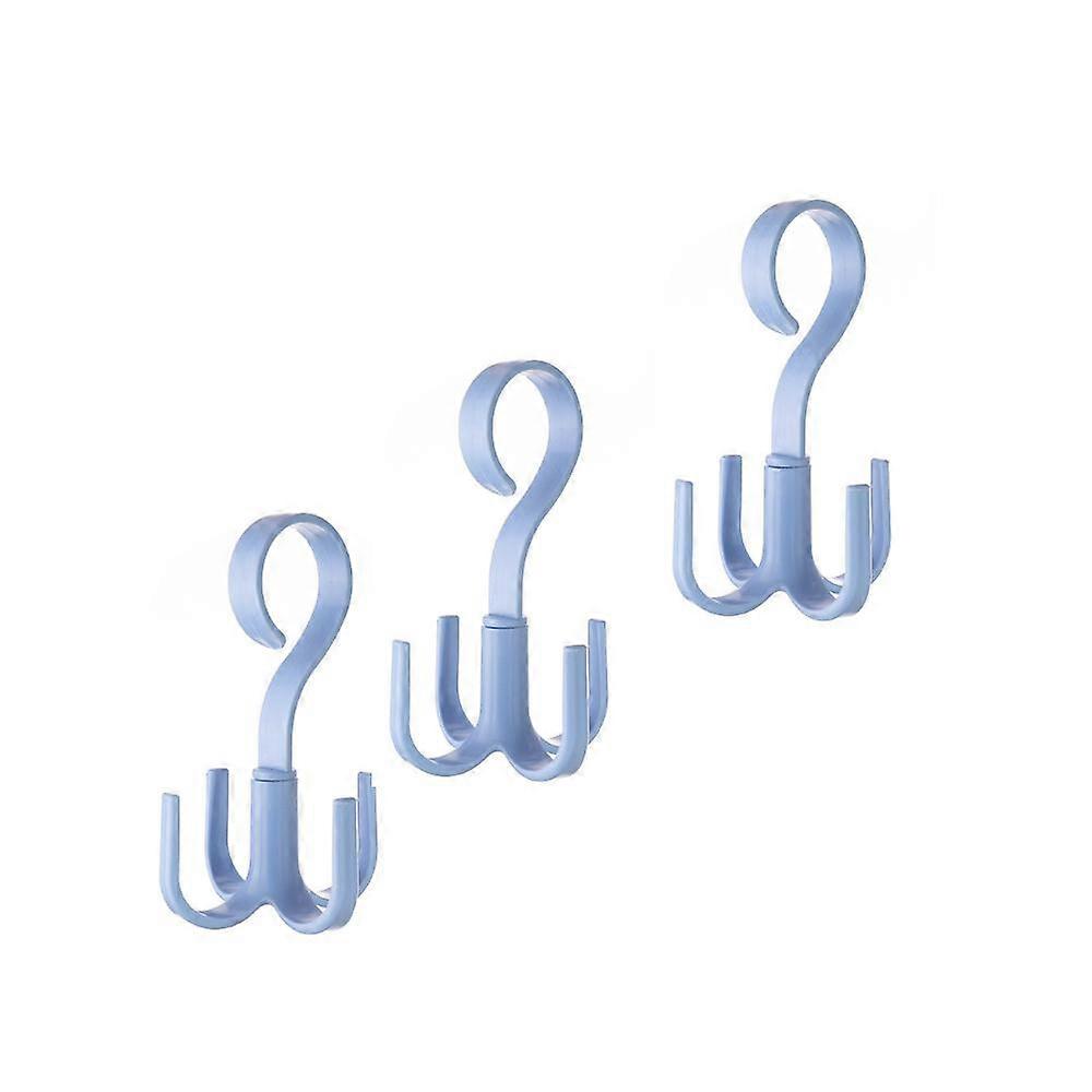 20pcs Rotating Multi-Function Four Prong Hooks for Bag and Coat Storage.Blue,2024 Ping