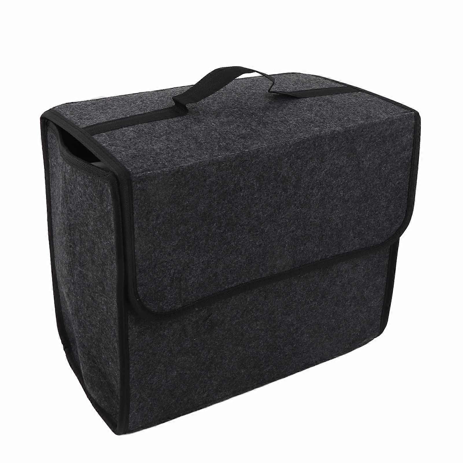 Dark Grey Trunk Storage Organizer Foldable Cargo Storage Container Antislip Bottom Design for Car SUV