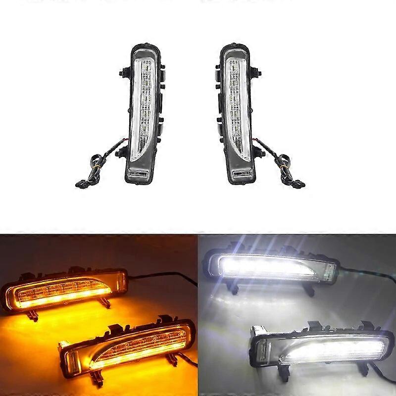 DRL Daylight Car Daytime Running Lights fog light with turn signal Fog Lamp For Ford Edge 2009 2010 2011 2012 2013 2014