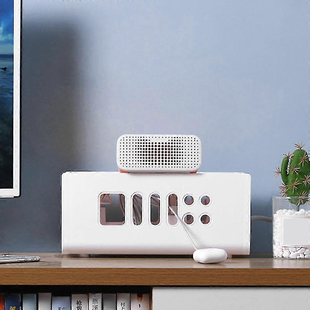 Colour Cable Storage Box Hide Cords Power Strips Surge Protector C