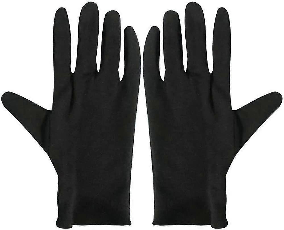 Moisturizing Eczema Cotton Gloves. 12 Pairs Black Cotton Gloves For Dry Hands