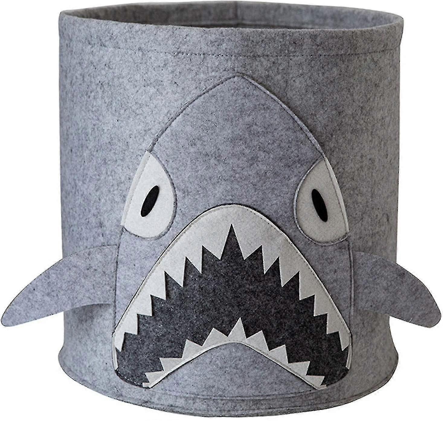 Felt Storage Bucket, Child Felt Basket, Foldable Felt Storage Box For Nursery, Toy, Clothes (shark)felt Storage Bucket,child Felt Basket,foldable Felt