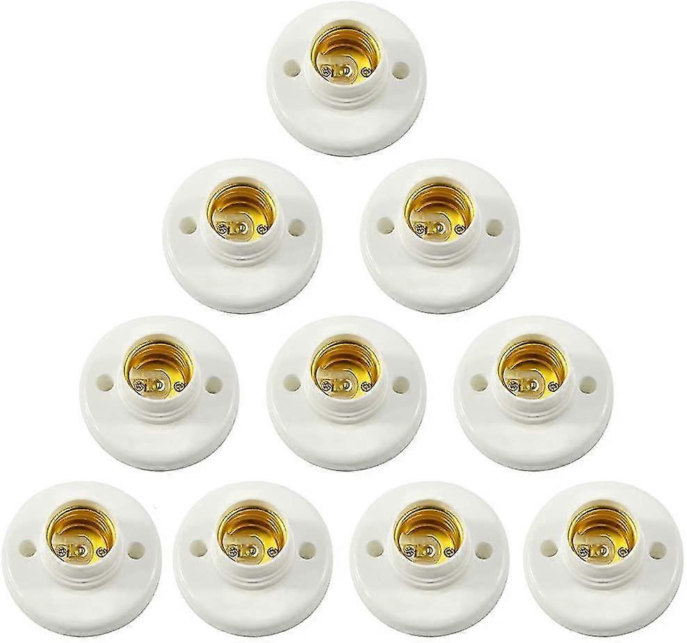 E27 Lamp Holder Plastic Screw Socket Wall Mount Led Bulb Base Converter Adapter