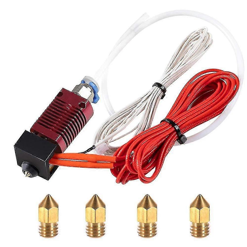 Ender 6 Hotend, monterad Hotend Kit för Ender-6 3D-skrivare, 3D-skrivare extruder monterad Mk8 Hot