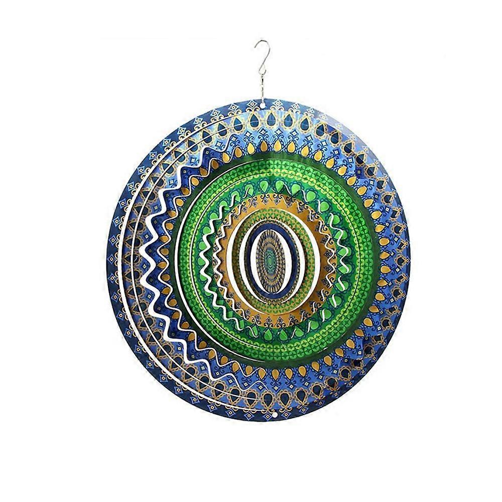 3D Wind Spinner, Hanging Metal Mandala Wind Spinners Outdoor Garden Decoration Yard Decor Ornaments