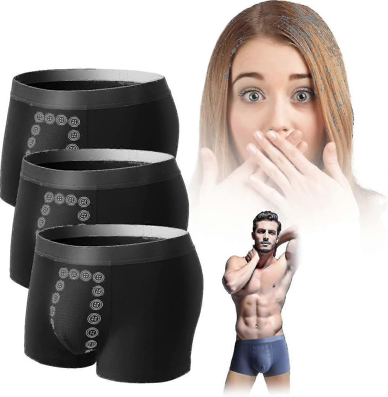 3pcs Eft אנרגיה-שדה-תרפיה תחתונים גברים, טיפול שדה אנרגיה גברים תחתונים טיפול שדה אנרגיה גברים מכנסיים