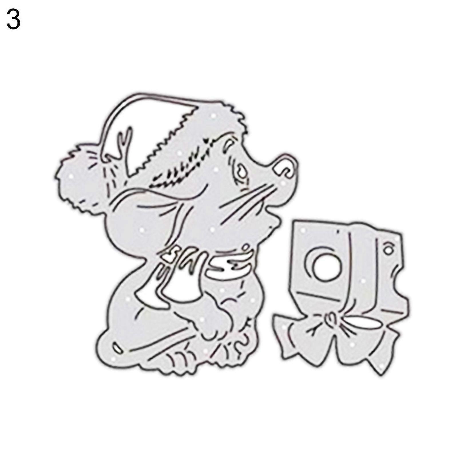 Cartoon Mouse Children DIY Scrapbook Cutting Die Template Paper Card Making Mold