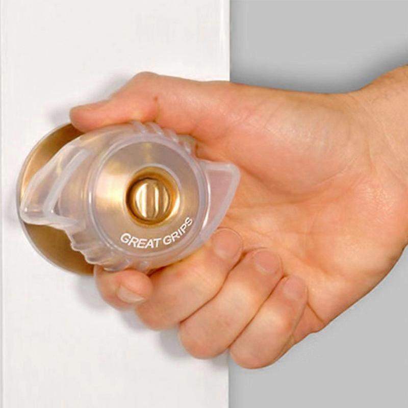 Door Knobs Easy Open Decorative Round Door Knobs Handles with Shine, Non-Slip, Arthritis and Senior Life, Easy Grip Door Knobs, Pack of 2