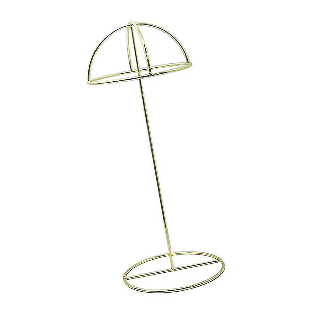 قبة معدنية على شكل قبعة حامل حامل منضدية شعر مستعار مجوهرات وشاح عرض الرف L