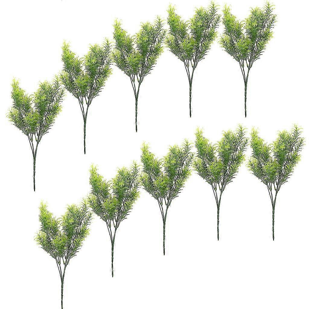 10pcs 30cm Green Artificial Cedar Tree Home Garden Decoration Conifer Tree