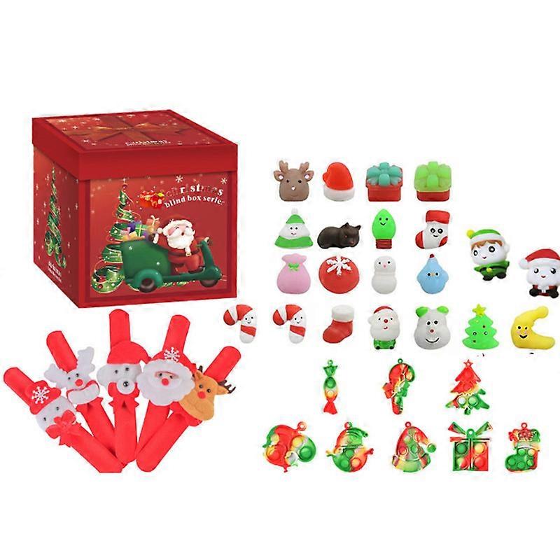 Advent Calendar for Kids,3 4 5 6 7 8 9 10 Year Old Boys Birthday Gift-34 PCS/12PCS Fidget Toys & Christmas Ornaments & Sensory Toys for Girls Age 2-4