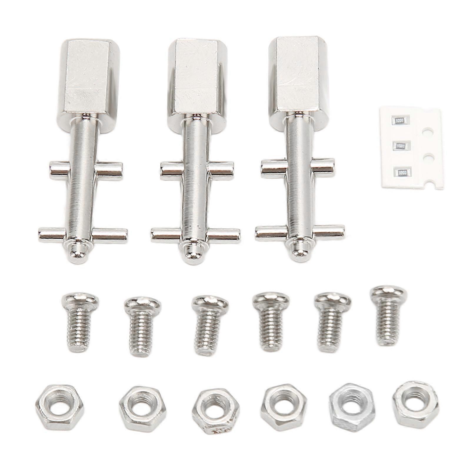 3pcs Toggle Switch Matte Chrome Coating Heavy Duty Toggle Flick Switch with Button for REVOX B77 B710 for STUDER A710 PR99