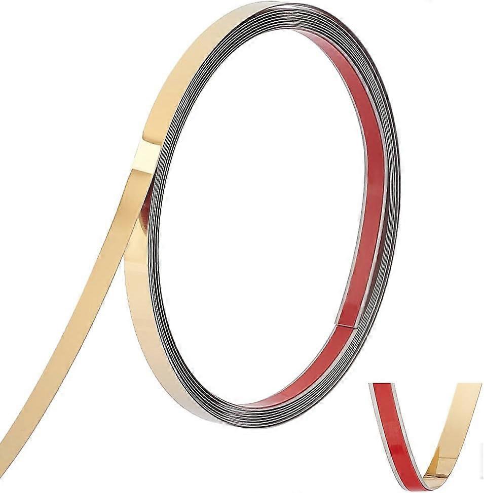 4m Wall Molding Trim 201 Stainless Steel Peel and Stick Self-Adhesive Flexible Molding Trim Molding Wall Trim for Wall Mirror Furniture Door Wardrobe 