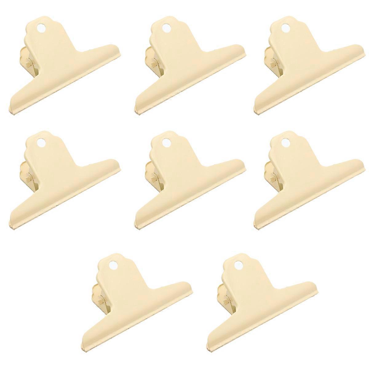 10Pcs Beige Hinge Clips Large Metal Hinge Binder Clips for Paper Document Note Sorting and Organizing
