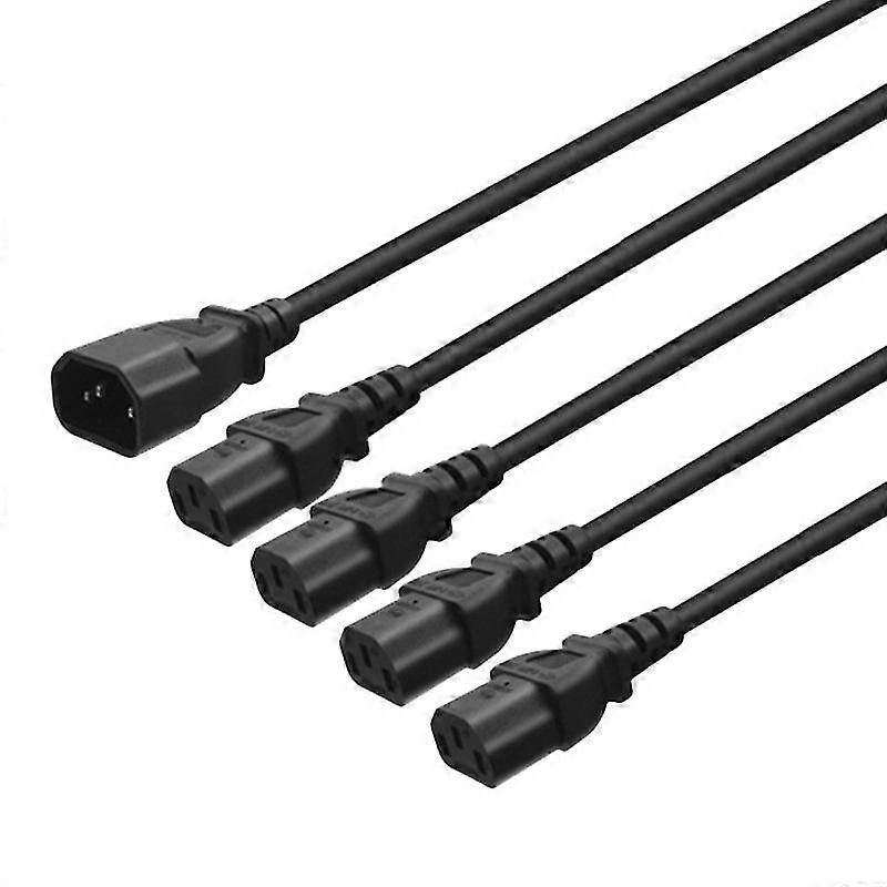 Strømledning, ettpunkts firepinners forgrenet ledning C14 til 4XC13 strømledning for UPS-vert, PDU