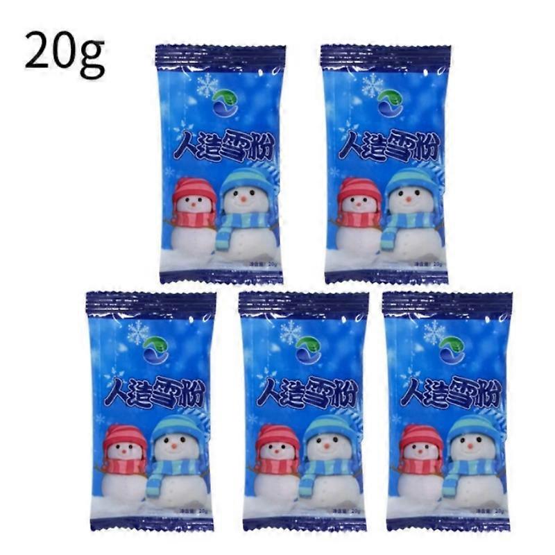 10x Powder Snowflake Artificial Non-toxic Harmless Christmas Decor Snowflakes 20/100g Lifelike Snowflake Resin