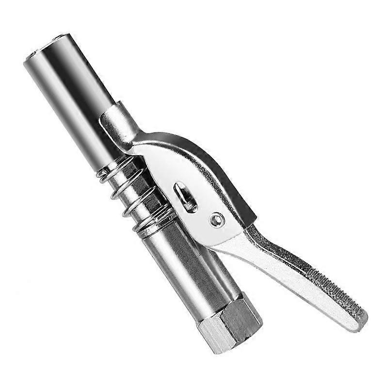 10000 PSI Grease Tool Coupler Double Handle Stainless Oil Injector Nozzle Heavy-Duty Quick Lock NPTI/8 Leak-Free Grease Tool Tip