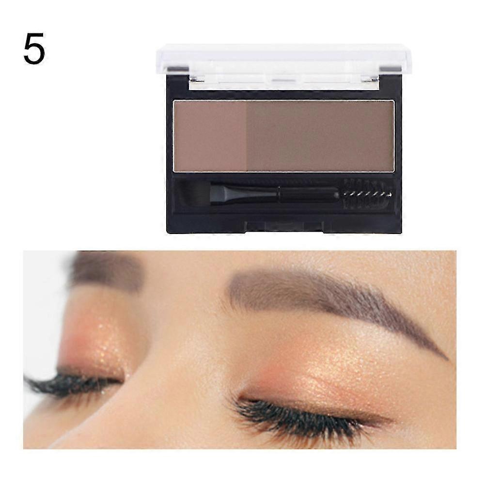 Double Color Lasting Waterproof Brow Enhancer Eyebrow Powder With Brush