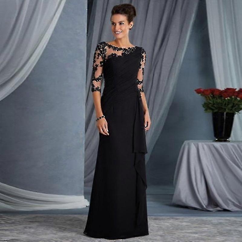 Womens Lace Patchwork Velvet Long Sleeves Slim Fit Bodycon Dress Party Ball  Gown | Fruugo UK