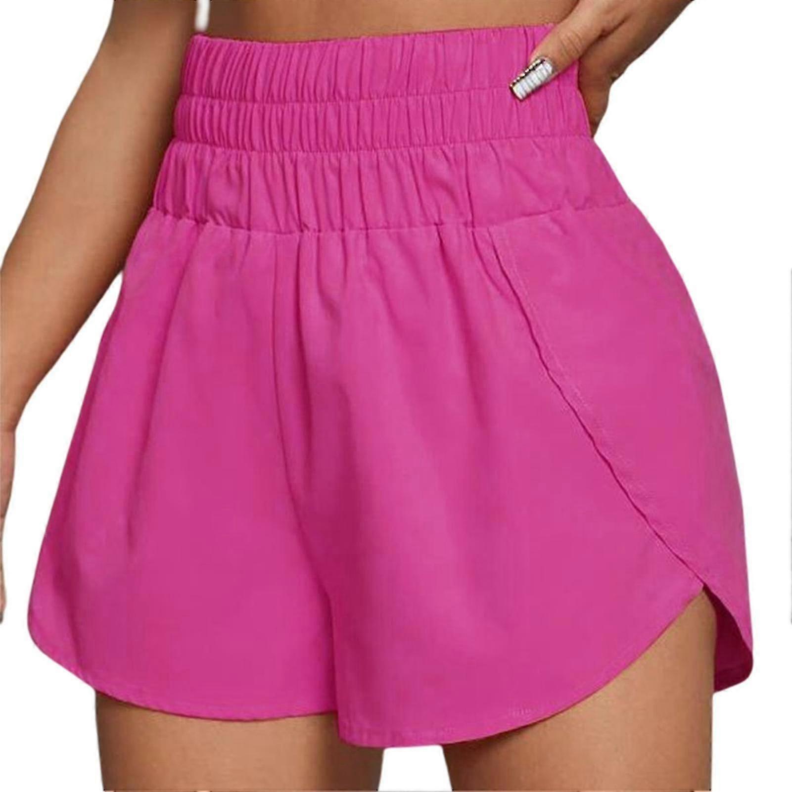 Womens High Waisted Athletic Shorts Elastic Casual Running Quick Dry Shorts