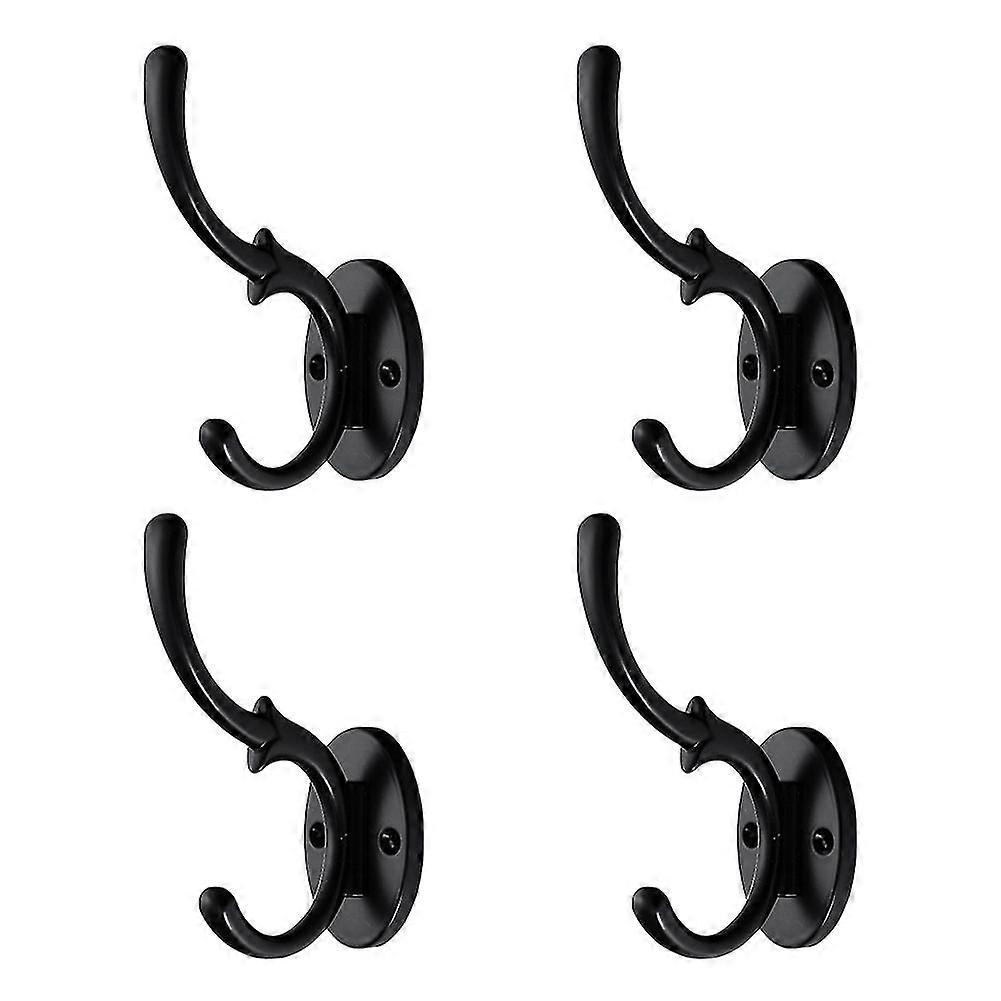 4 Pcs Wall-Mounted Coat Hook Zinc Alloy Single Wall Hook