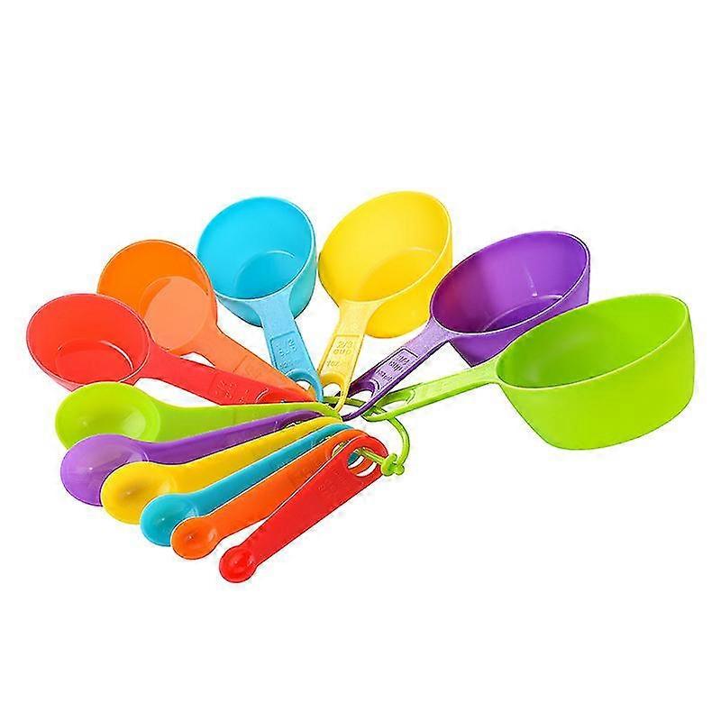 Measuring Spoons, 12 Pieces Plastic Measuring Cups, Kitchen Measuring Spoons And Cups For Measuring Dry And Liquid Ingredients