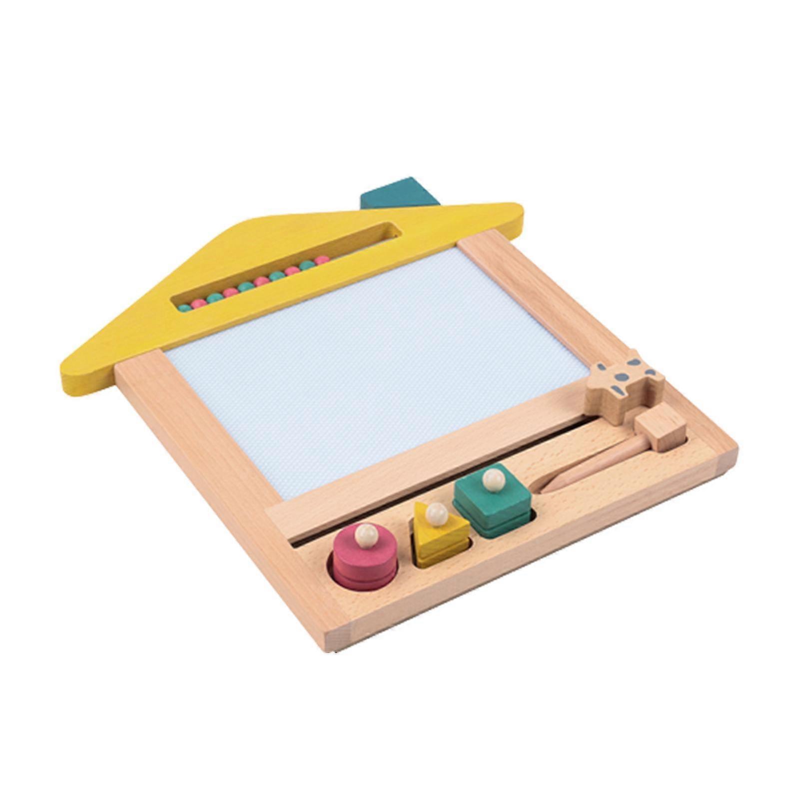 Cartella da disegno magnetica educativa Jigsaw Board Giocattolo puzzle in legno per bambini