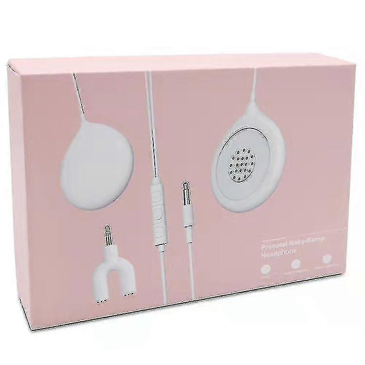 Baby-bump-kuulokkeet toistavat ja jakavat musiikkia, ääntä ja ääniä Kohdun premium-vauvan bump-kaiutinjärjestelmään (valkoinen)