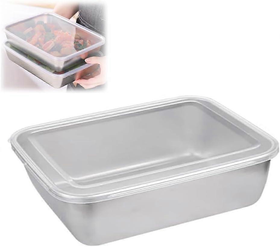 Placa cuadrada de acero inoxidable (con tapa)