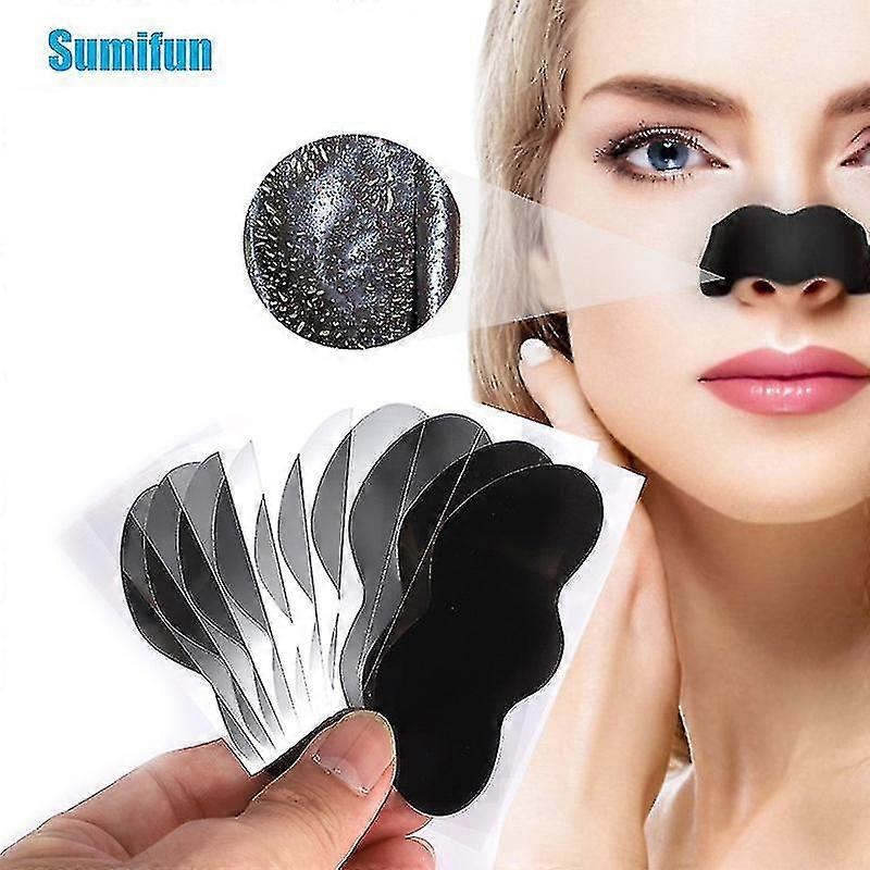 10Pcsset Nose Blackheads Remove Patch Facial Acne Shrink Pores Peel Stickers Face Cleaning Moisturizing Mask Skin Care Plaster
