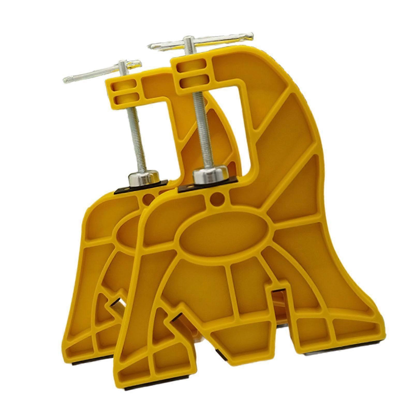 2x Ski and Snowboard Vises Universal Easy to Use Holders Non Slip Vice Grips Yellow