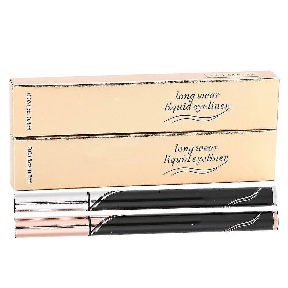Waterproof Liquid Eyeliner Pen - Quick Drying Long-Lasting Eye Makeup (2pcs)