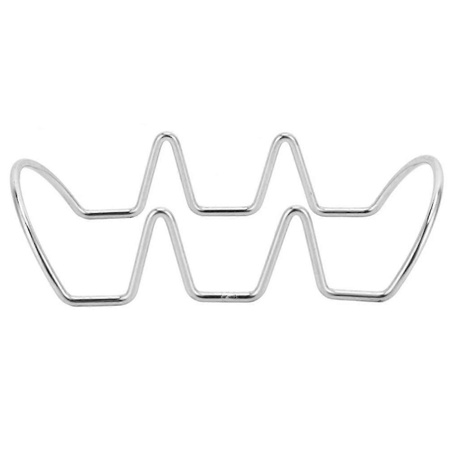 Stainless Steel U Shaped Taco Holder - 3 Grids for Baking, Parties, and Gatherings