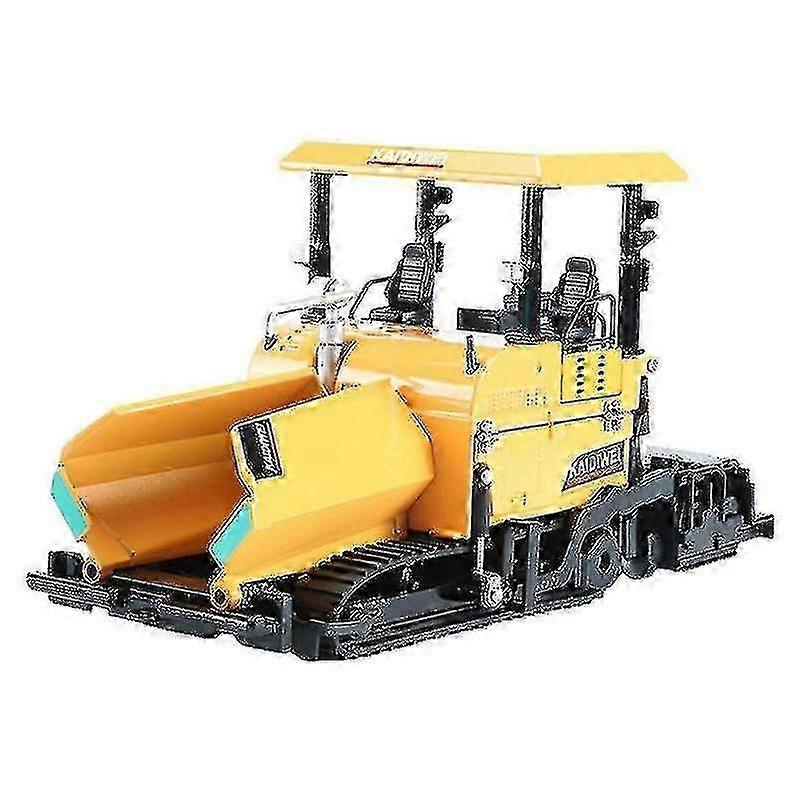 Alloy Diecast Paver Machine Paving Asphalt Highway Construction Truck 1:40 Engineering Vehicle Model Decoration Kid Toysyellow