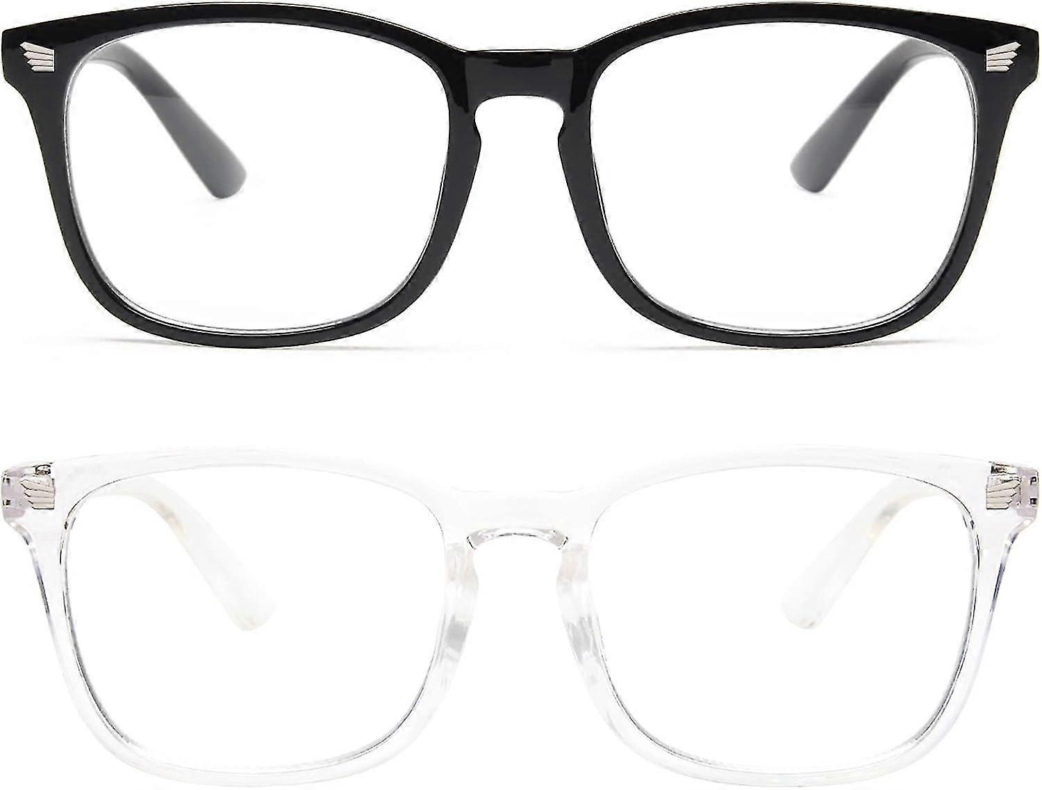 2 Pack Blue Light Blocking Glasses, Computer Reading/Gaming/TV/Phones Glasses