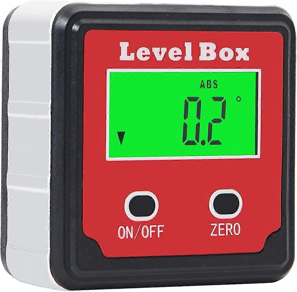 Magnetic Digital Angle Protractor Bevel Box Waterproof LCD Inclinometer