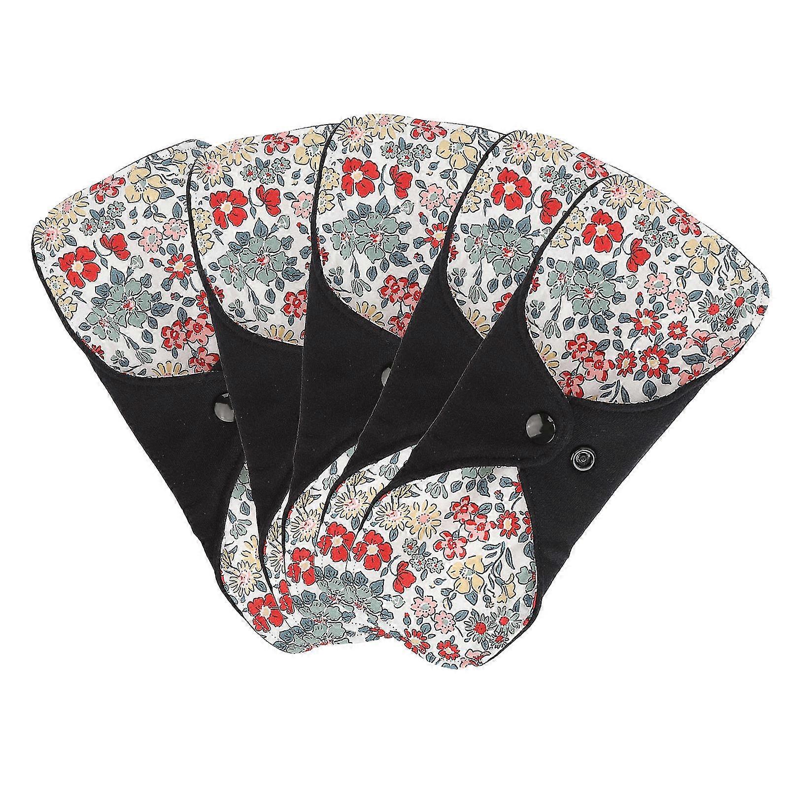 Reusable Cotton Feminine Pads 5 Pcs Washable Breathable Skin Friendly Hygiene Products for Women