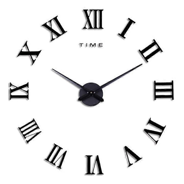 Diy 3d Wall Clocks Modern Mute 1M Large Wall Clock Mute Mirror Stickers