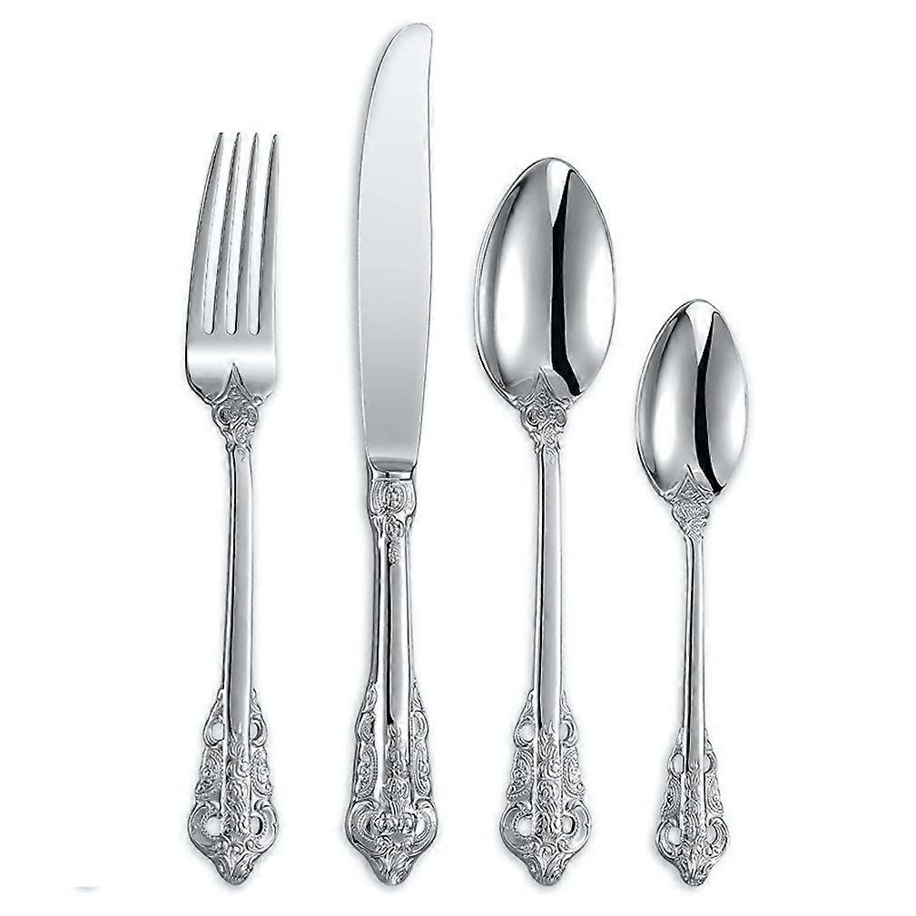 4pcs Cutlery Set Tableware Tableware Spoons Fork Knife Stainless Steel Nodic