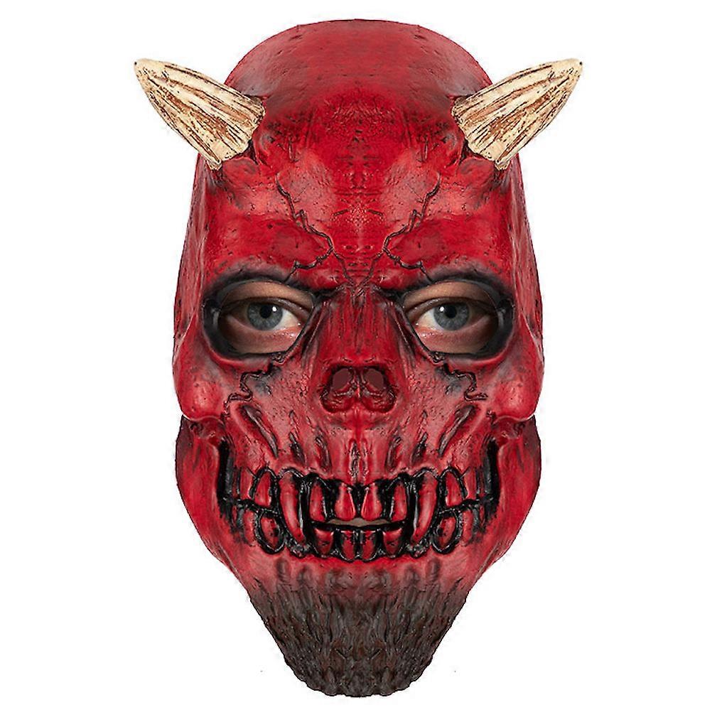 Devil Mask Latex Full Face Mask Halloween Cosplay Roombreak Prop