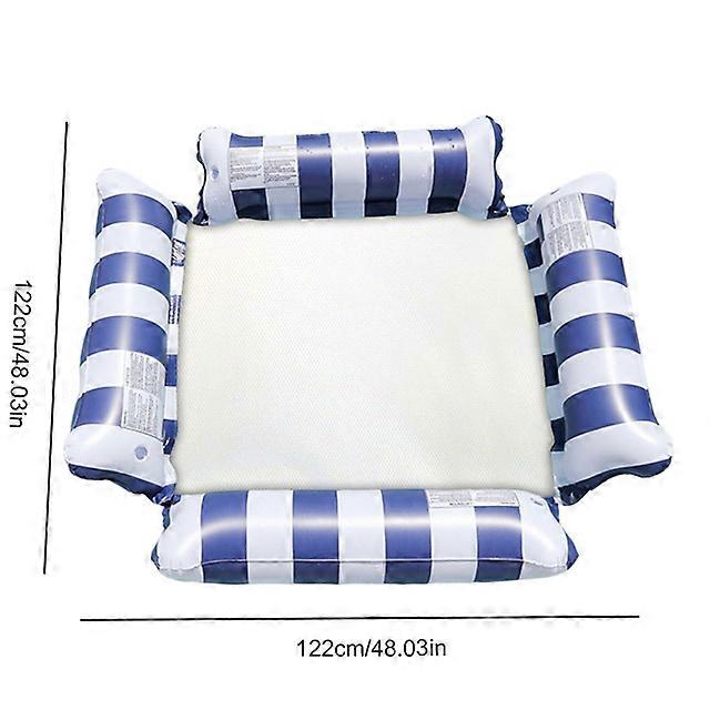 Summer Swim Inflatable Floating Water Mattresses Hammock Stripe Lounge Chairs Pool Water Sports Toys Floating Mat Pool Toys Kids