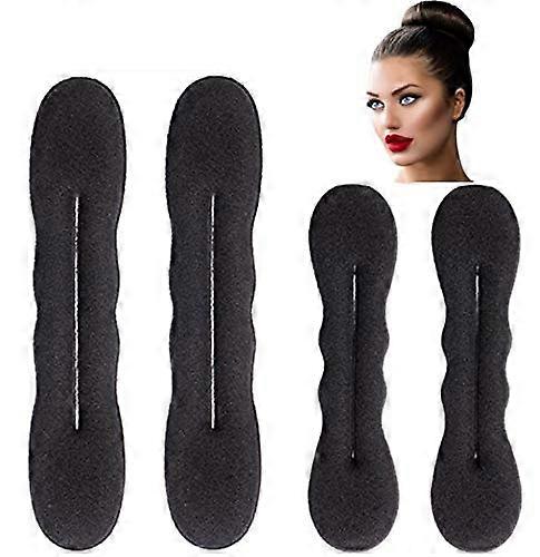Magic Hair Bun Maker 4 Πακέτο (2 Μικρά, 2 Μεγάλα) Σφουγγάρι Σφουγγάρι Σφουγγάρι Shaper Αξεσουάρ Ισχυρή Ευέλικτη Επαναχρησιμοποιήσιμη