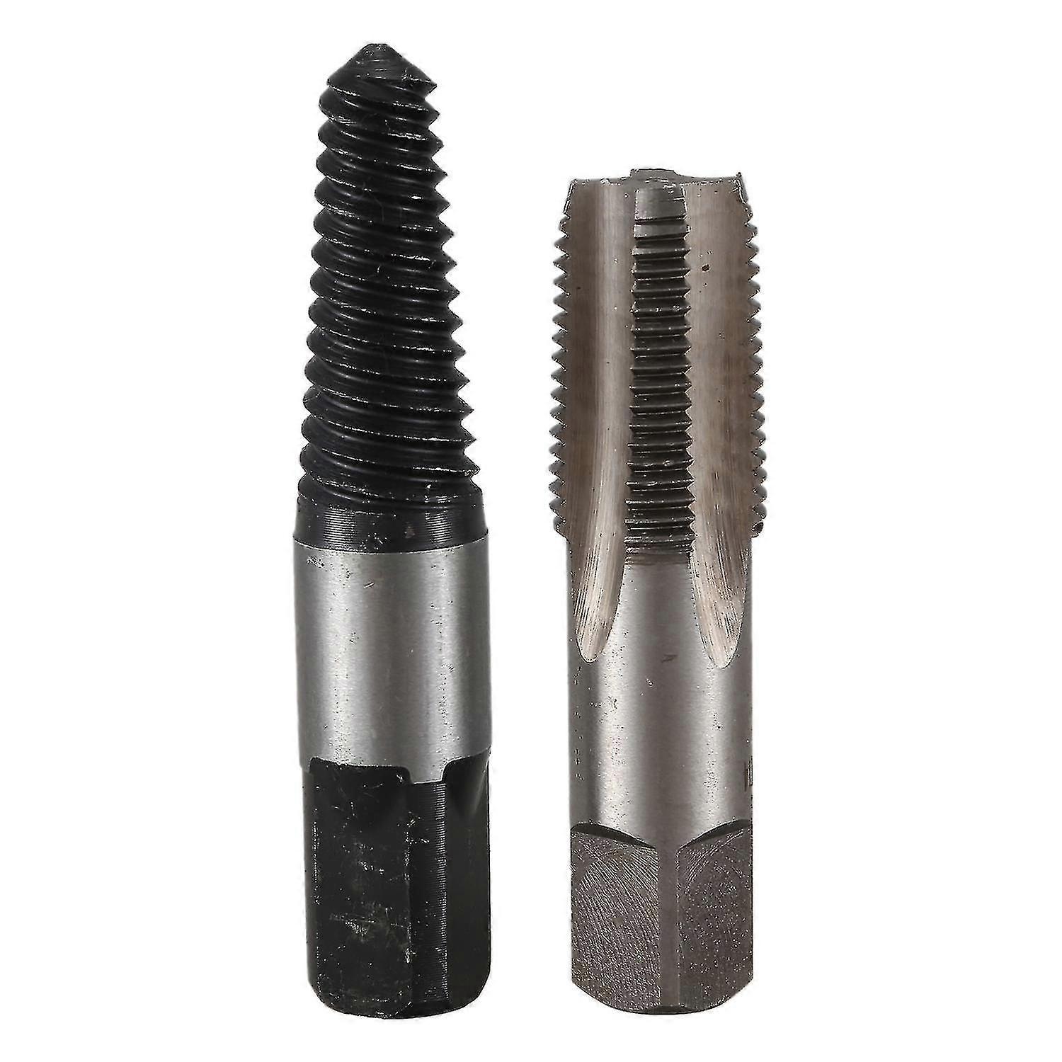 2pcs 1/2 Inch Screw Extractor Water Pipe Broken Pipe Extractor Water Pipe Thread Repair Tap Set