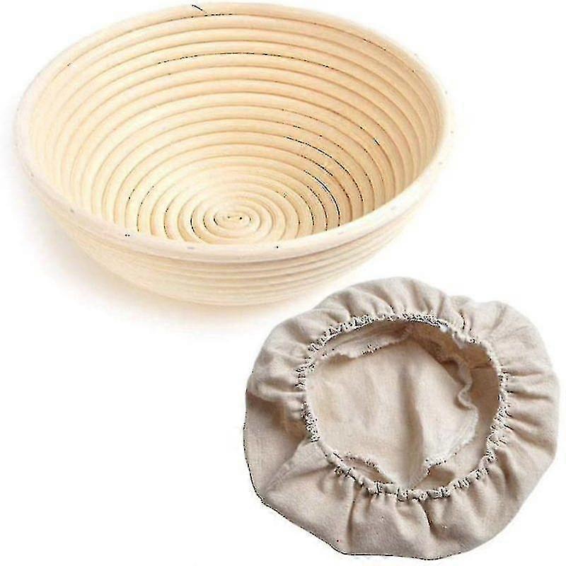 Proofing Basket With Linen Insert Bread Bowl Bread Mold Proofing Basket, Round For Bread With A Dough Weight Of Up To 0.9 Kg, 25 Cm