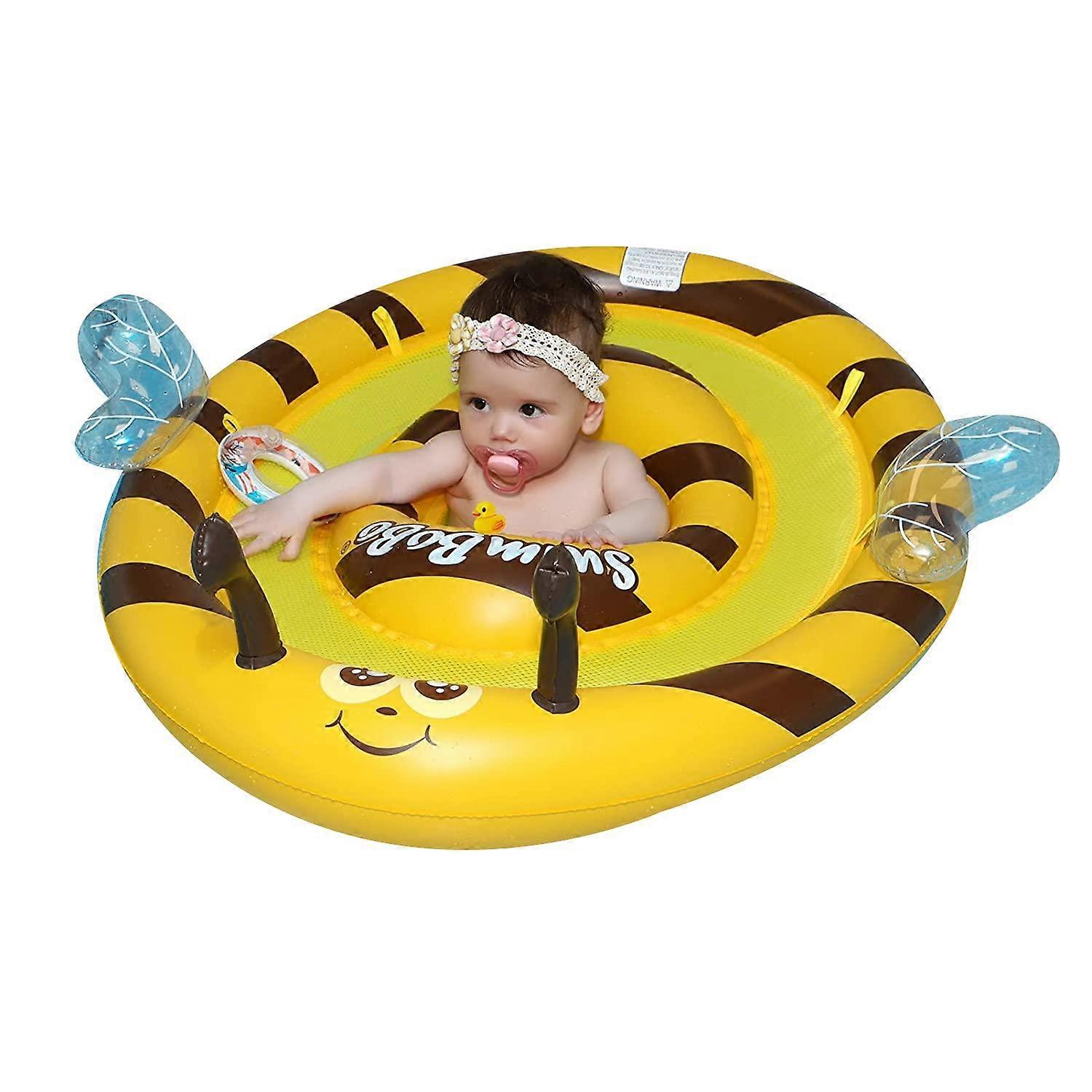 Infant Pool Float Ring with Sun Canopy and Adjustable Safety Seat