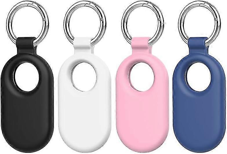 For Samsung Galaxy Smart Tag 2 Case, 4pcs Protective Silicone Case For Galaxy Smart Tag 2 With Key Ring For Keys Wallet Pet Luggage