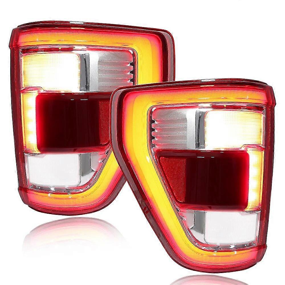 Led Rear Tail Light Brake For Ford F150 2021 2022 2023 With Turn Signal Lamp Yellow Stop Warning Blind Spot Car Assembly