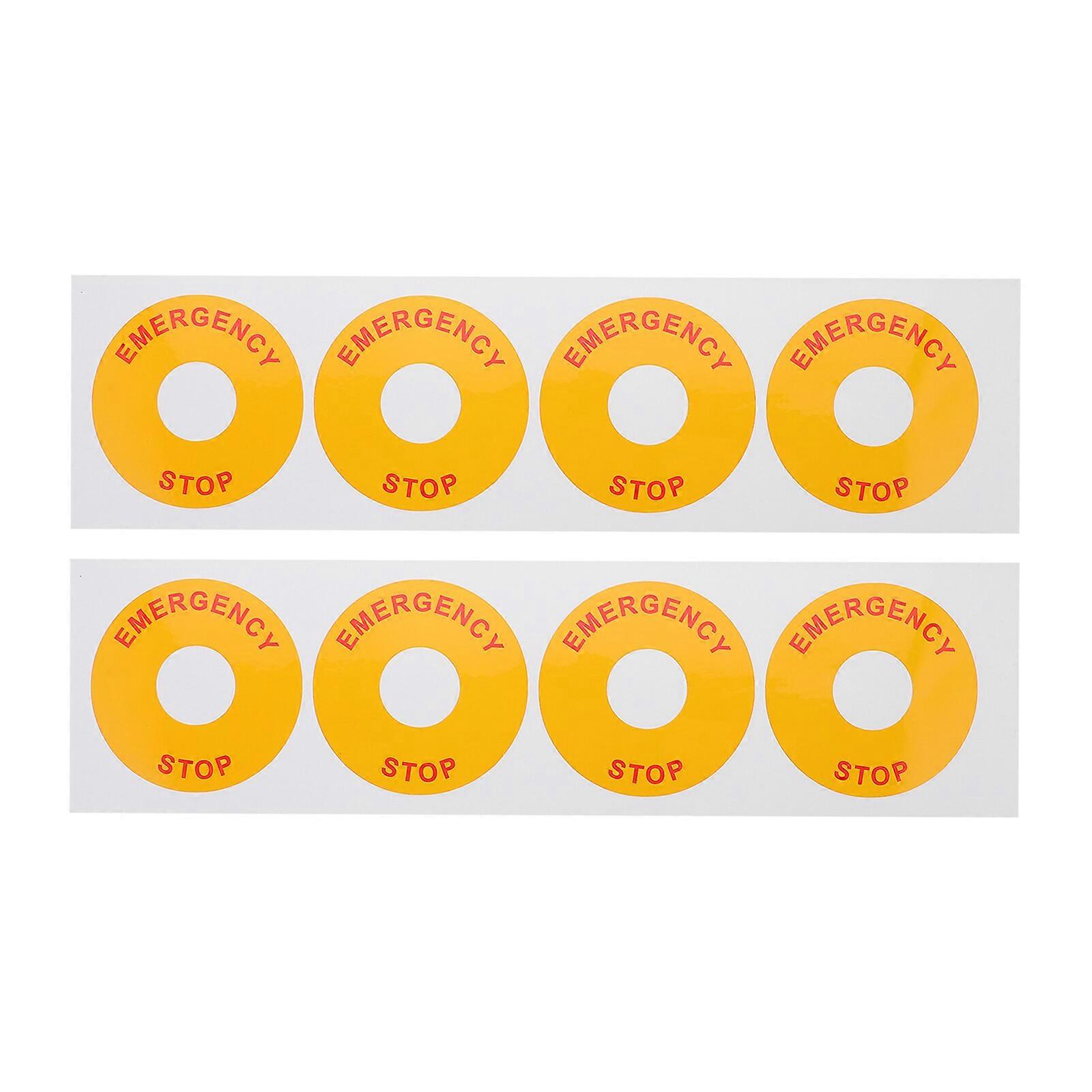 8pcs Not-Aus-Warnhinweis Aufkleber Warnung Not-Aus-Zeichen Decal